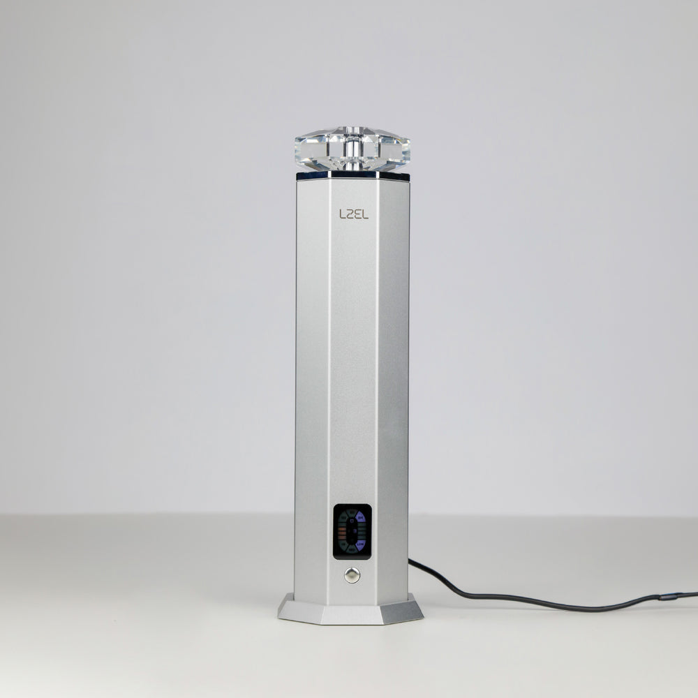 LZEL Aroma Diffuser Aromavista Essence Premium Scent Diffuser Led Display - Cold Air Diffusion Tech - 120 Ml - Silver