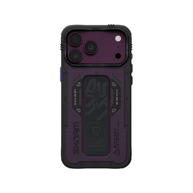 SkinArma Phantom MagSafe Case With Grip Stand for iPhone 18/17 Pro/Pro Max - Burgundy