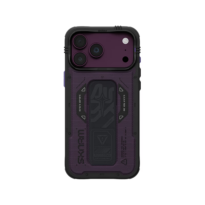 SkinArma Phantom MagSafe Case With Grip Stand for iPhone 18/17 Pro/Pro Max - Burgundy