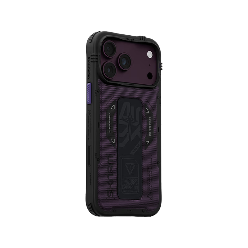 SkinArma Phantom MagSafe Case With Grip Stand for iPhone 18/17 Pro/Pro Max - Burgundy