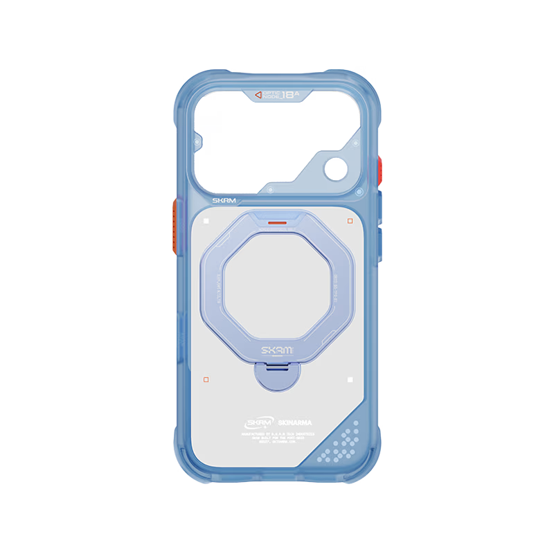 SkinArma Saturn MagSafe Case With Rotating Kick-Stand for iPhone 18 Pro - Blue