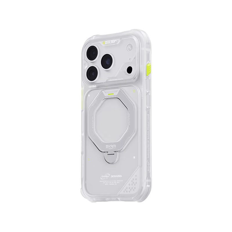 SkinArma Saturn MagSafe Case With Rotating Kick-Stand for iPhone 18 Pro - Frost