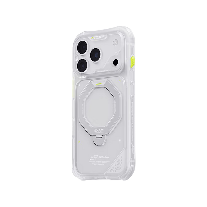 SkinArma Saturn MagSafe Case With Rotating Kick-Stand for iPhone 18 Pro - Frost