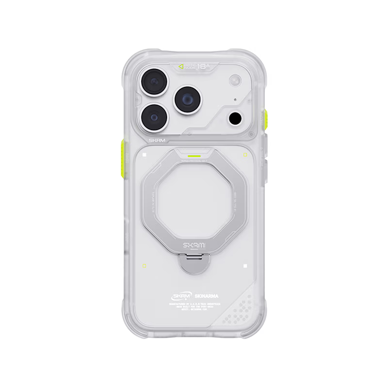 SkinArma Saturn MagSafe Case With Rotating Kick-Stand for iPhone 18 Pro - Frost