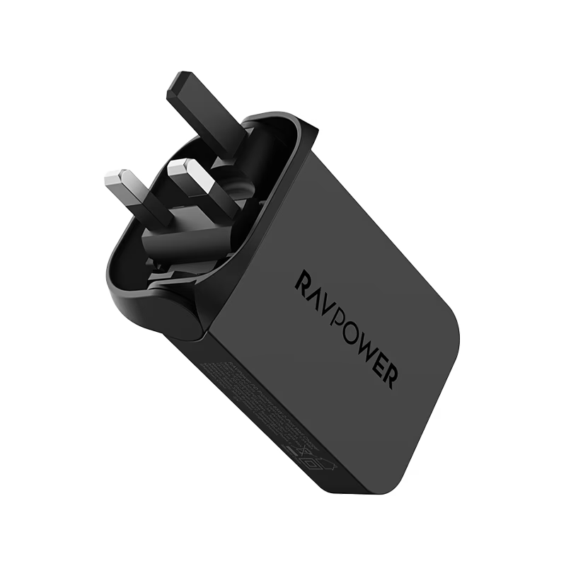 RavPower 2-Port USB-C PD 100W GaN Wall Charger - Black