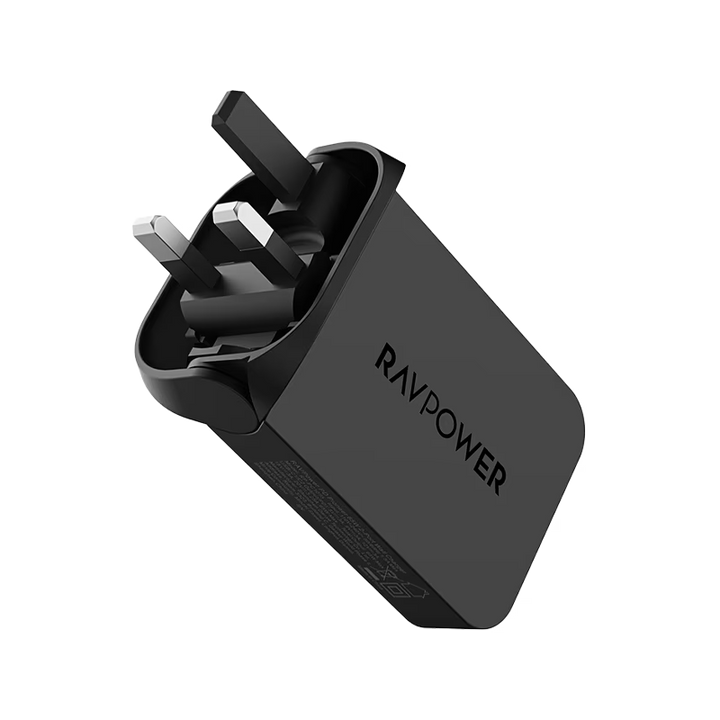 RavPower 2-Port USB-C PD 100W GaN Wall Charger - Black