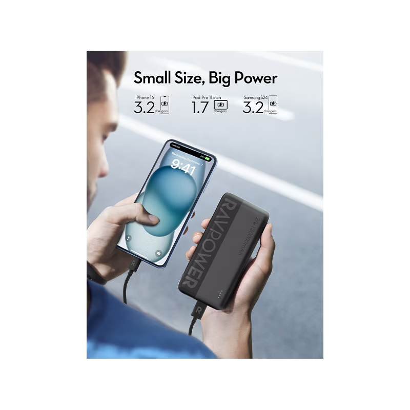 RavPower 3 In 1 Combo (USB-C Wall Charger + USB-C to USB-C Cable + 20000mAh Power Bank)