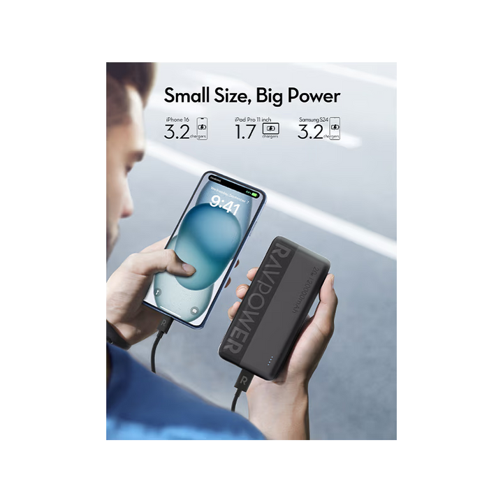 RavPower 3 In 1 Combo (USB-C Wall Charger + USB-C to USB-C Cable + 20000mAh Power Bank)