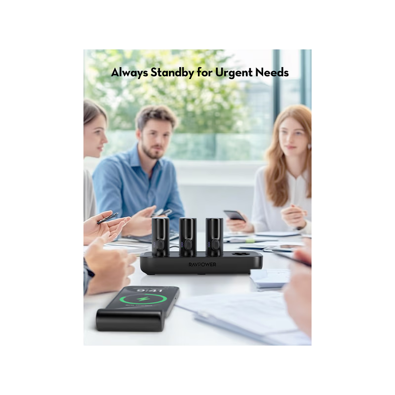 RavPower 4 in 1 (2 USB-C + 2 Lightning) 5000mAh Power Bank Station - Black