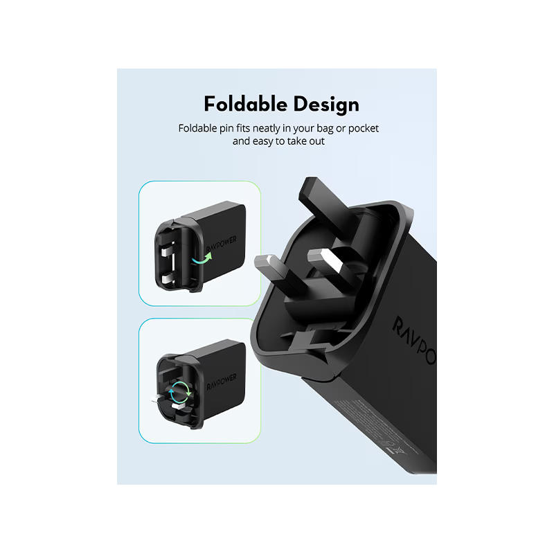 RavPower PD 60W USB-C Wall Charger - Black