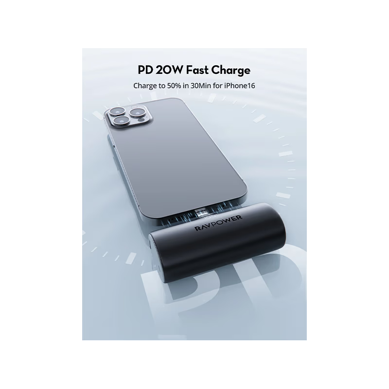 RavpPower USB-C 12W 5000mAh PowerBank - Black