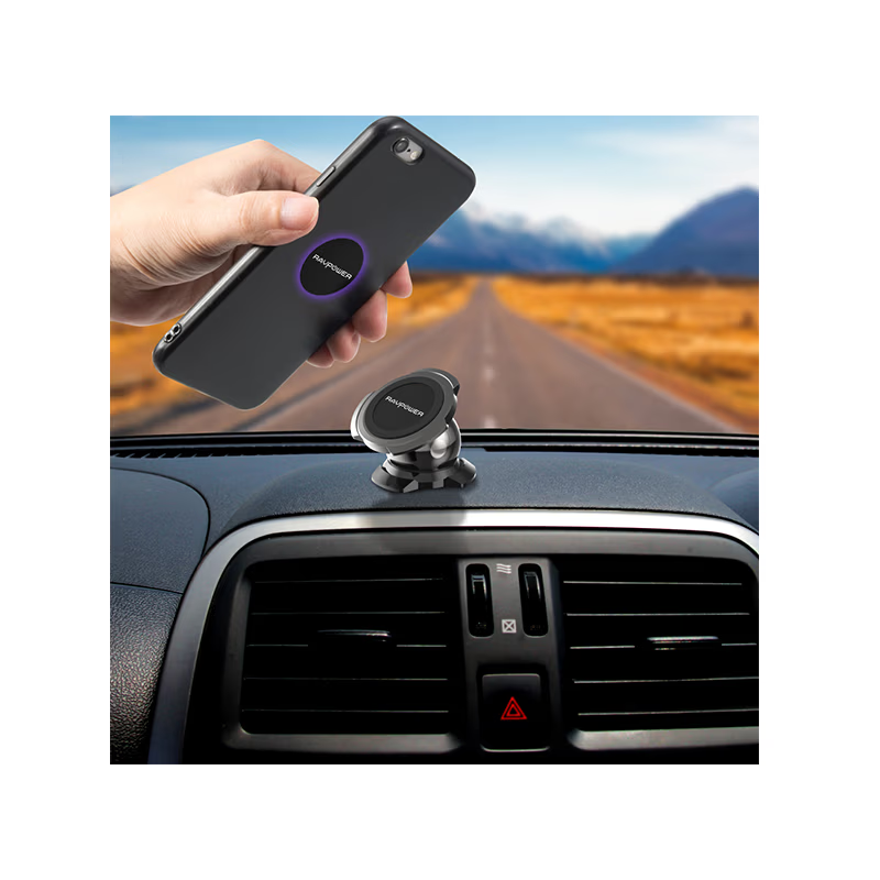 RavPower Ultra Compact Magnetic Car Mount Aluminum Black