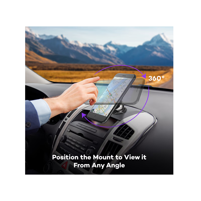 RavPower Ultra Compact Magnetic Car Mount Aluminum Black