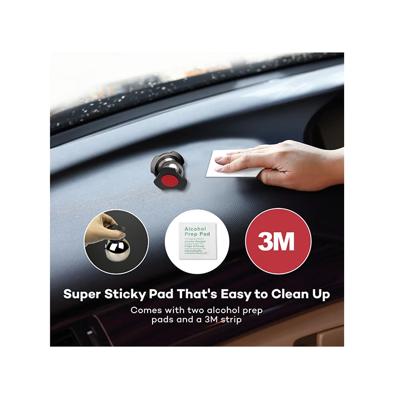 RavPower Ultra Compact Magnetic Car Mount Aluminum Black