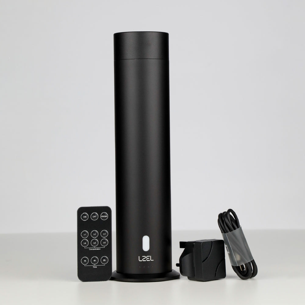 LZEL Aroma Diffuser Aromavista Luxe Luxury Scent Diffuser 120ml, Remote Controlled -Silver