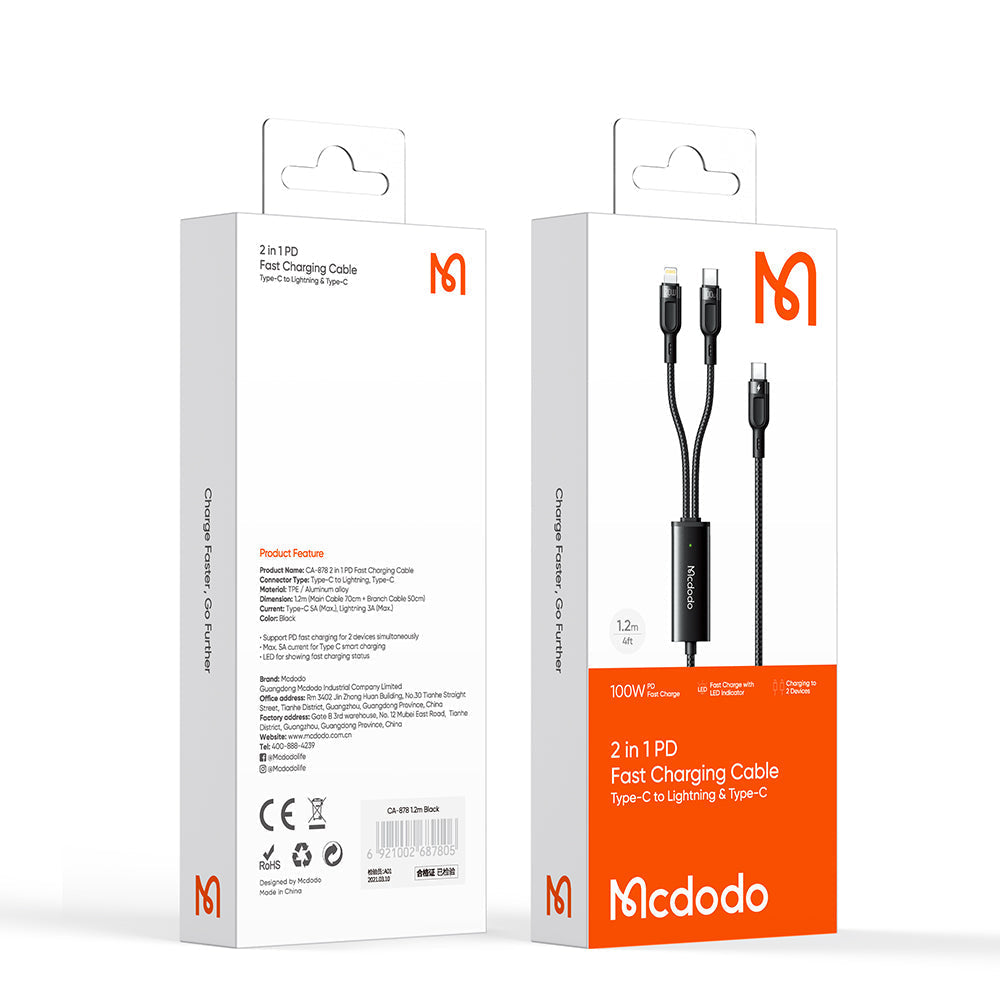MCDODO-36W USB C TO LIGHTNING MAGNATIC SELF