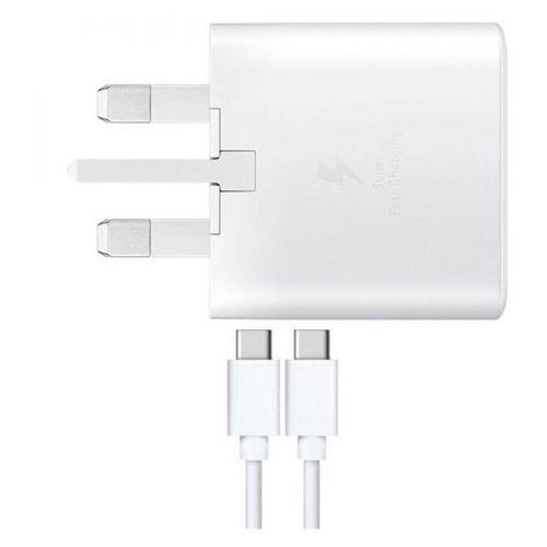 Samsung wall charger 25W Fast Charge + USB-C / USB-C cable - White