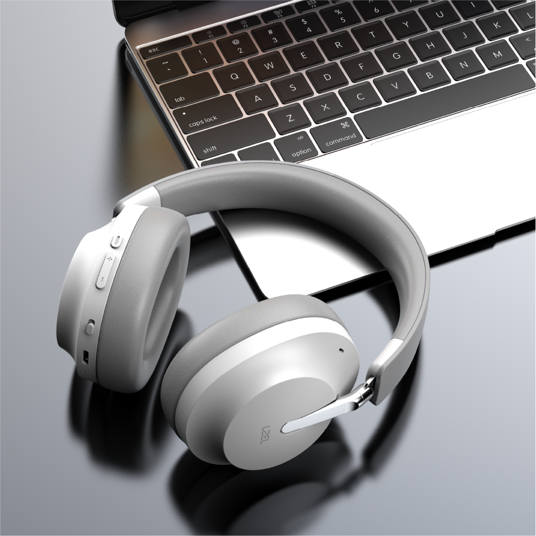 LZEL Sonicflow Series High-Fidelity Wireless Stereo Headphones - White