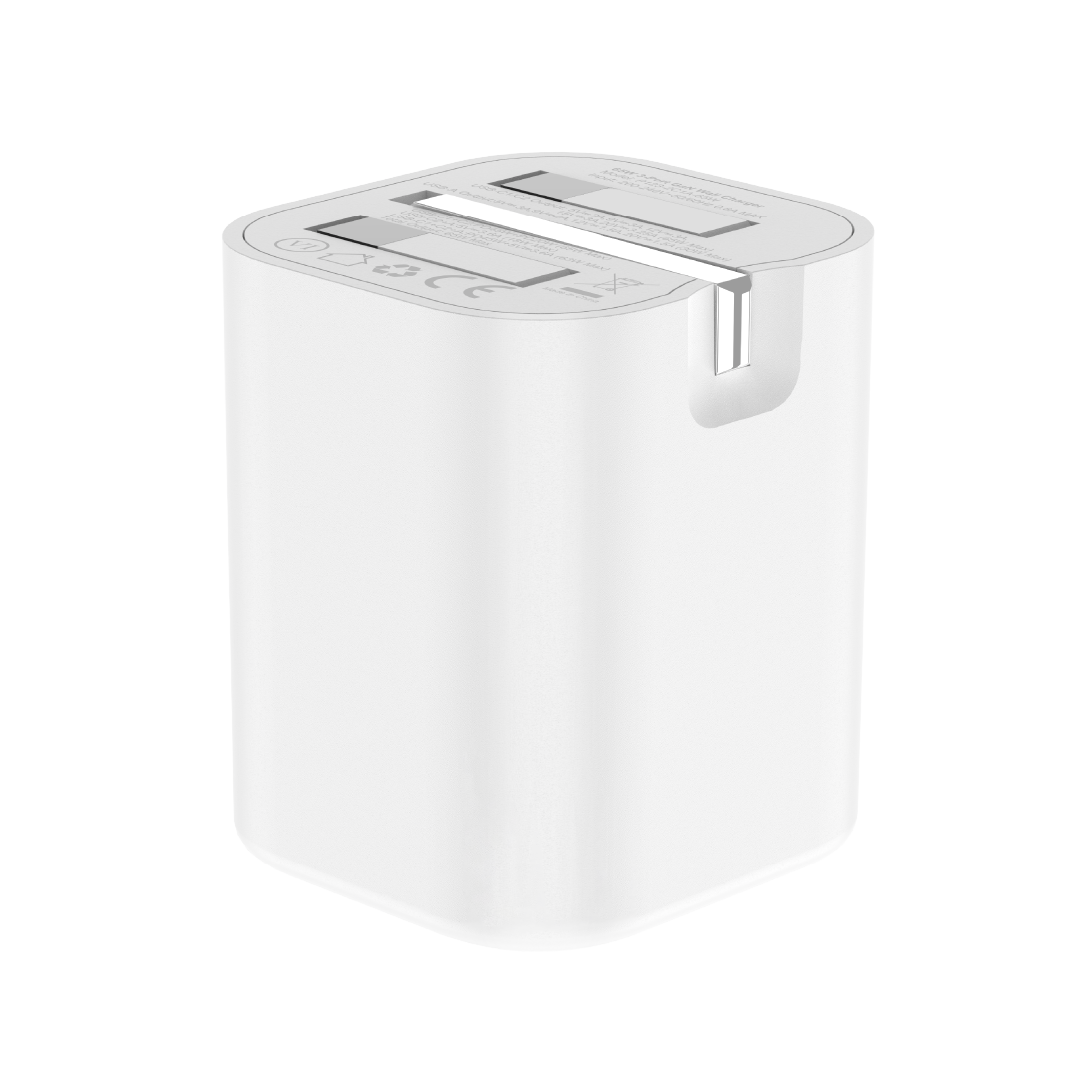 Asli  Global Maxcharge 65 Gan 3-Port Usb-A & Dual Usb-C Fast Charger - White