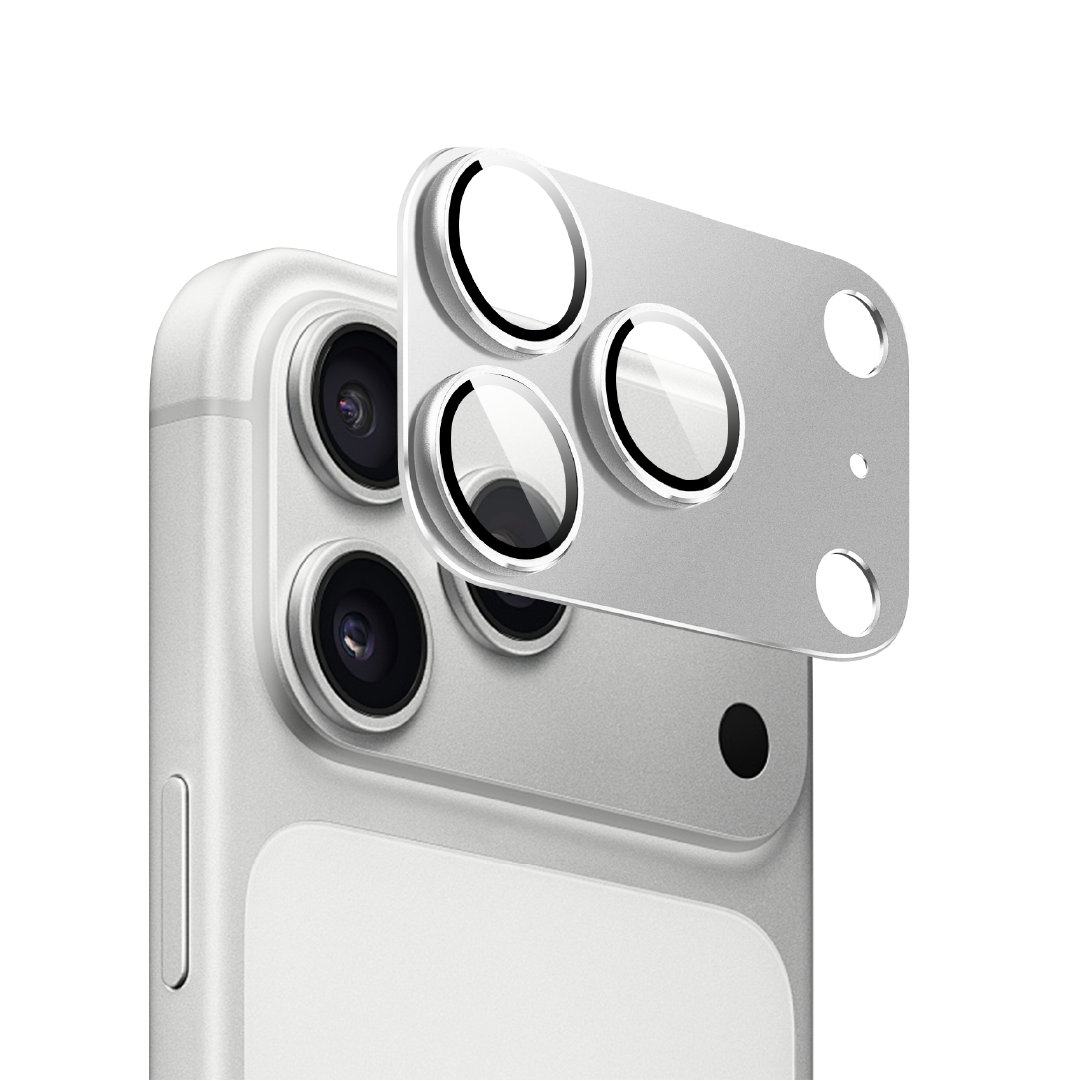 Asli  Global Armorlens Series Metal Tempered Glass Camera Lens Protector For IPhone 17 Pro Max | Silver