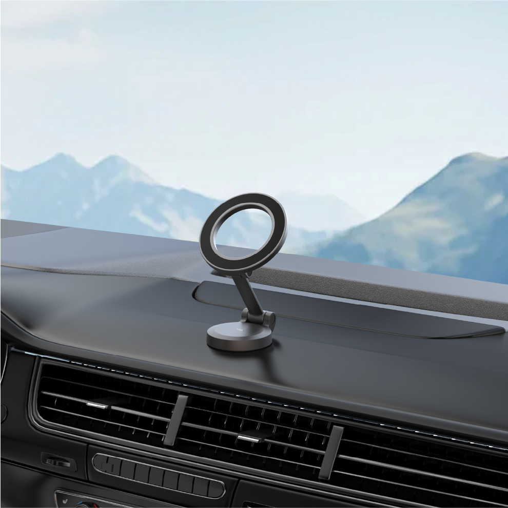 LZEL 360° Magnetic Suction Phone Holder Three-Axis Adjustable Angle, Robust Magnetic Grip - Black
