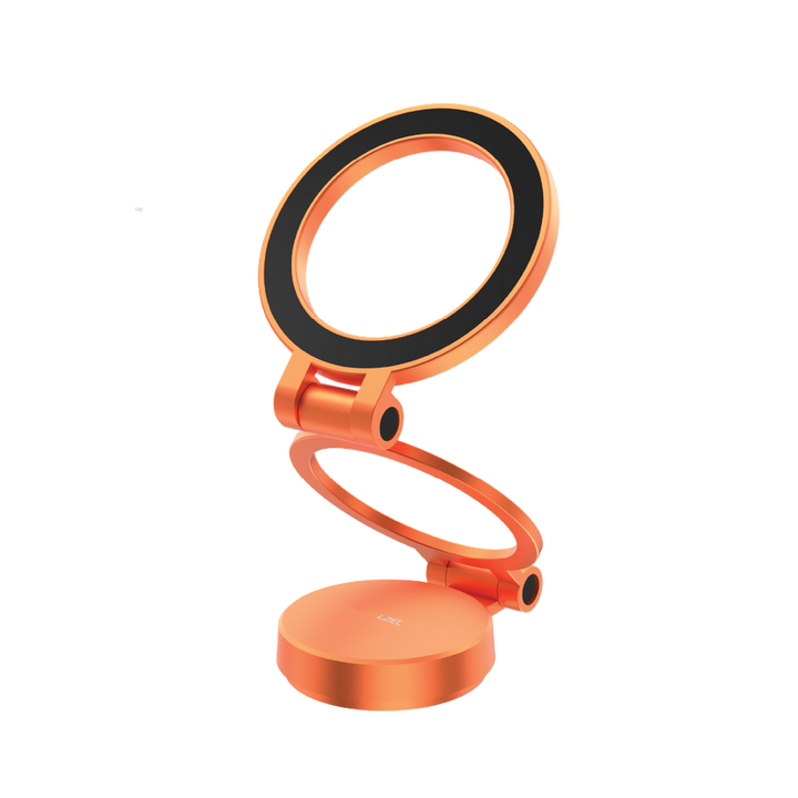 LZEL 360° Magnetic Suction Phone Holder Three-Axis Adjustable Angle - Robust Magnetic Grip - Orange