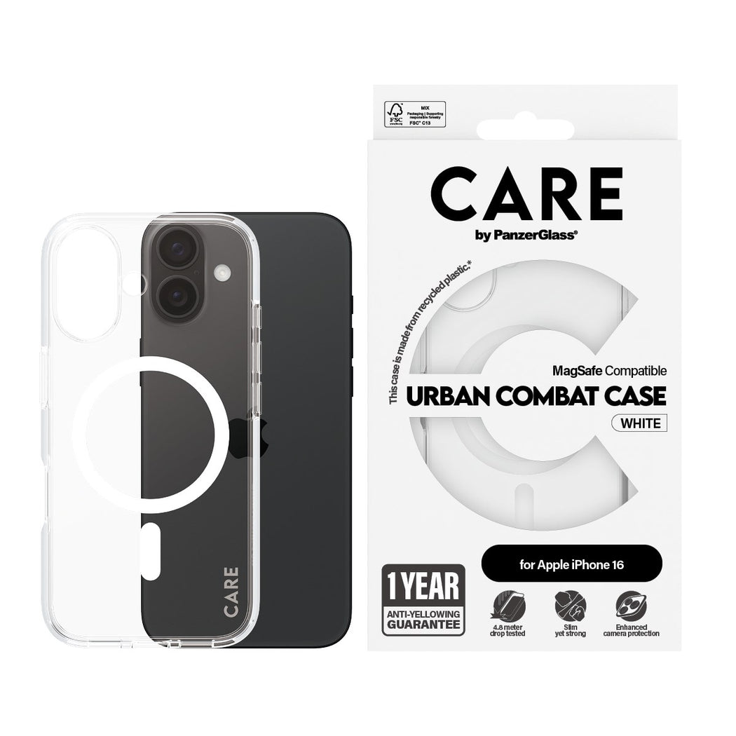 PanzerGlass® 1337 Case Flagship MagSafe iPhone 16 - White