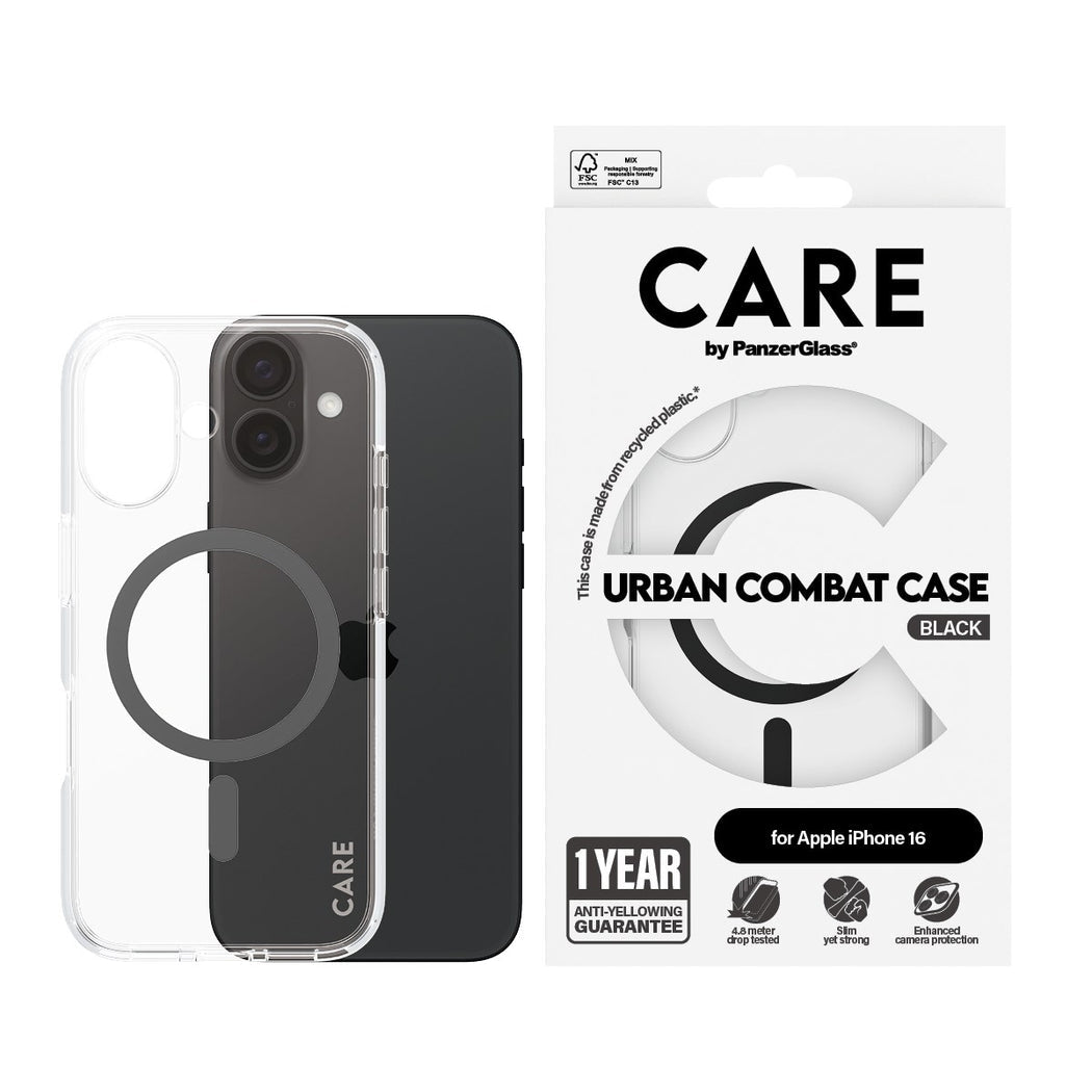 PanzerGlass® 1345, Case Flagship MagSafe iPhone 16 - Black