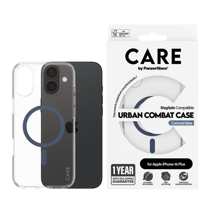 PanzerGlass® 1367, Case Flagship MagSafe iPhone 16 Plus - Blue