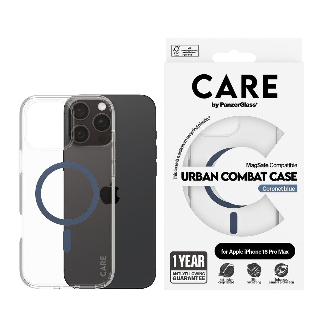 PanzerGlass® 13681368, Case Flagship MagSafe iPhone 16 Pro Max - Blue