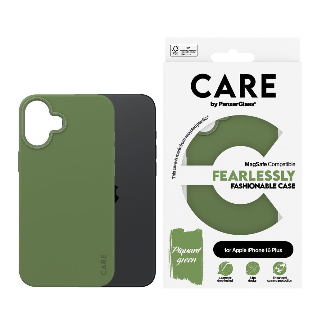 PanzerGlass® 1387 Case Fashion MagSafe iPhone 16 Plus - Green