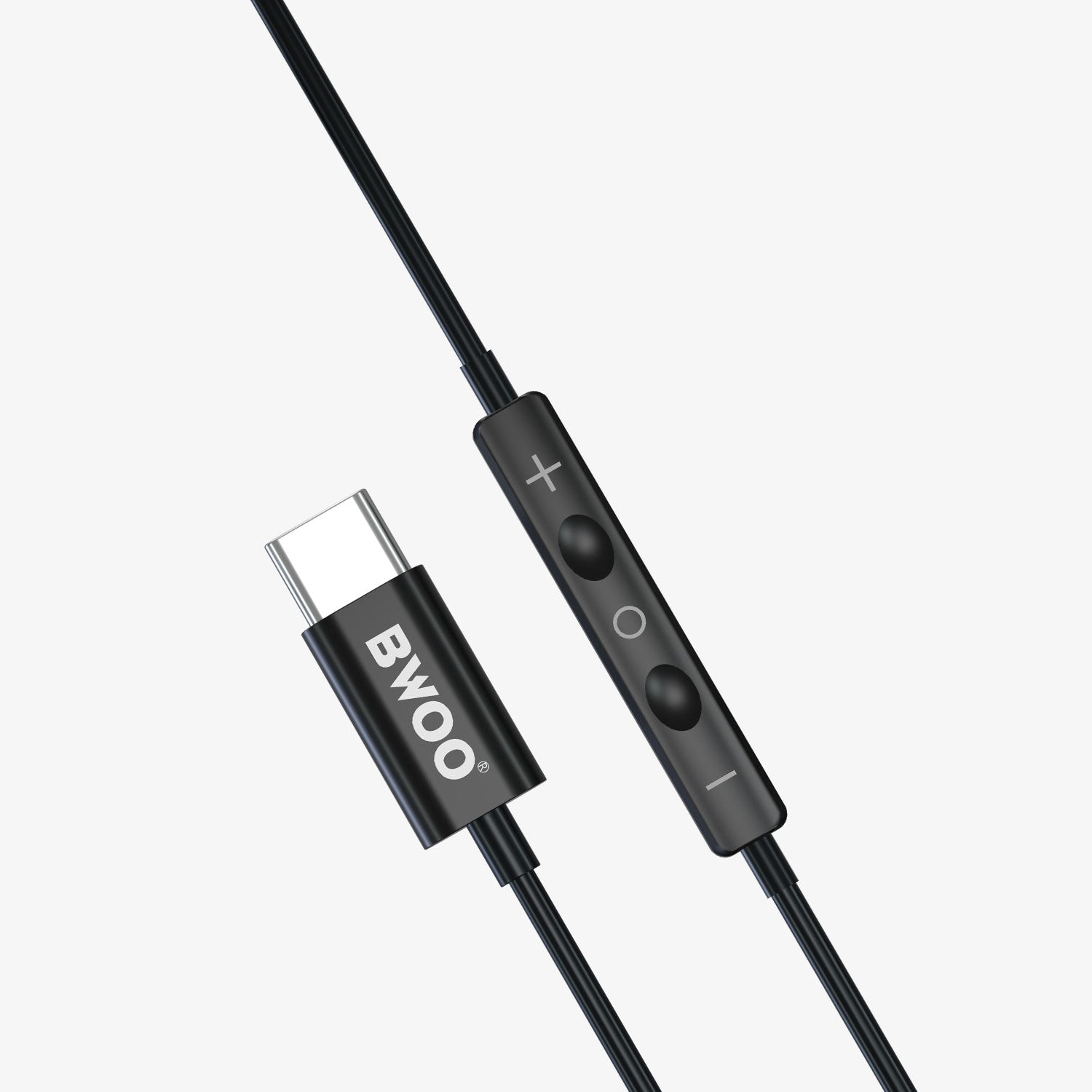 BWOO Stereo Type-C Headphones 1.2M - Black