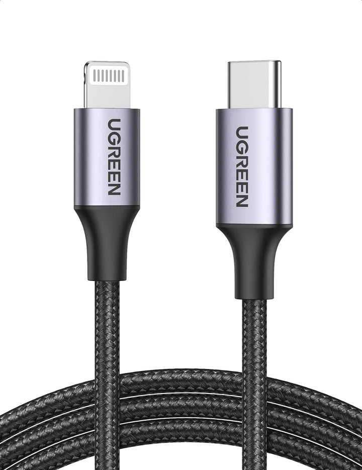 UGREEN USB-C to Lightning Cable Aluminum Shell Braided 2m (Black) US304