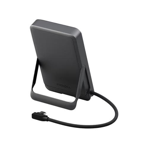 Energea Integra 20s With MagSafe Compatible Semi Solid State Power Bank With Built-in Cable and Stand 10000mAh - Gunmetal