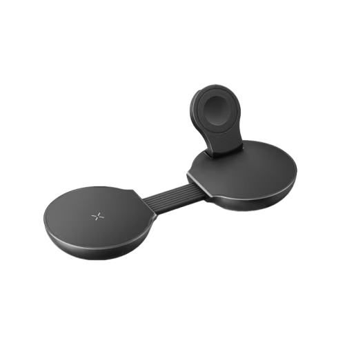 Energea AluMag Trio-2 3 in 1 Foldable 25W Wireless Charger - Gunmetal