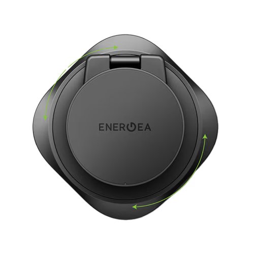 Energea AluMag Gyro 3 in 1 Foldable 25W Wireless Charger With 360 Rotating Base - Gunmetal