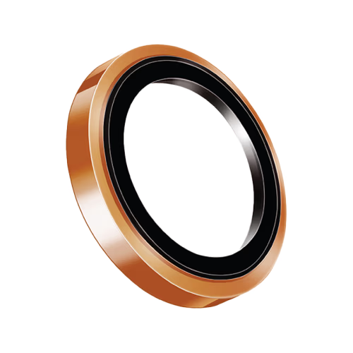 Uniq Optix Prime Stainless Steel Frame Sapphire Camera Lens Protector for iPhone 17 Pro & 17 Pro Max - Sunset Chrome