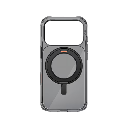 جراب يونيك هايبرد سويفيكس مع مسند دوار 360 درجة بتقنية MagSafe لهاتف آيفون 17 برو - أسود كربوني