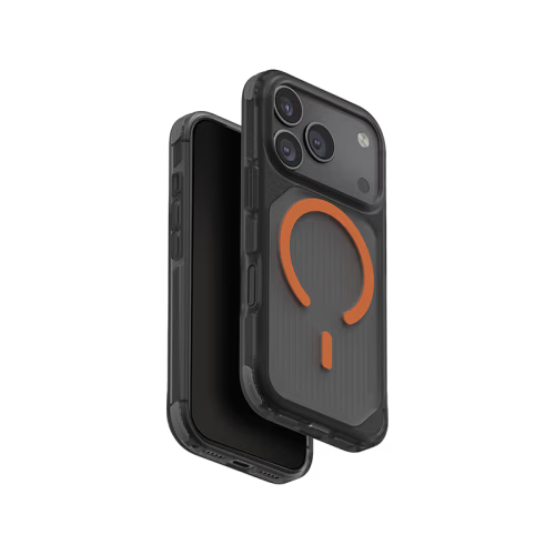 Uniq Hybrid Combat Active MagSafe Case for iPhone 17 Pro - Frost Smoke - Orange