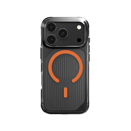 Uniq Hybrid Combat Active MagSafe Case for iPhone 17 Pro - Frost Smoke - Orange