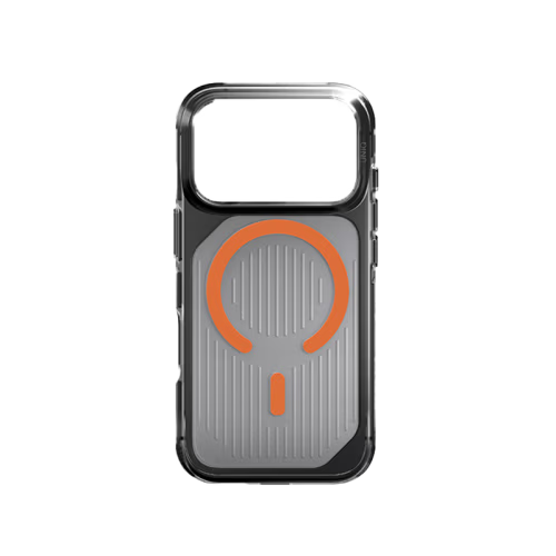Uniq Hybrid Combat Active MagSafe Case for iPhone 17 Pro - Frost Smoke - Orange