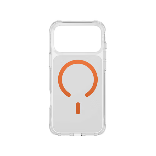 Uniq Hybrid Lifepro Xtreme MagSafe case for iPhone 17 Pro - Frost Clear - Volt Orange