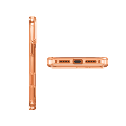 Uniq Hybrid Lifepro Xtreme MagSafe case for iPhone 17 Pro - Frost Clear - Volt Orange