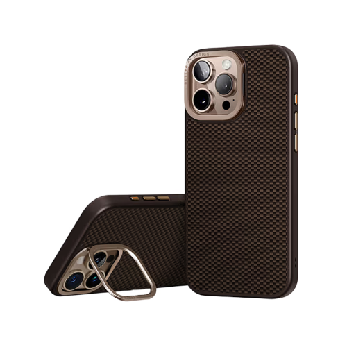 Uniq Hybrid Keva Max MagSafe case with Camera Stand for iPhone 16 Pro – Umber Brown