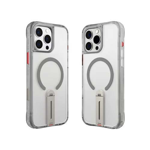 SkinArma Helix MagSafe Case With 360 Rotating Stand for iPhone 16 Pro - Titanium