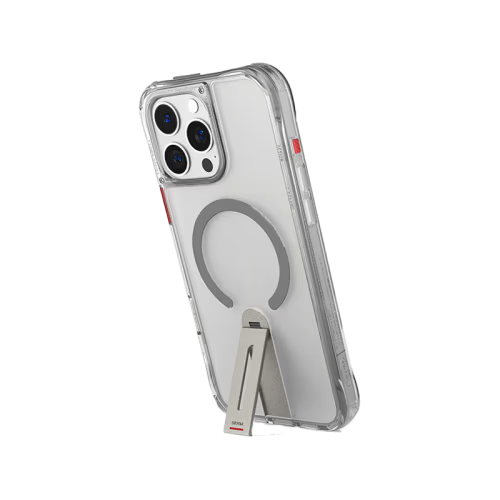 SkinArma Helix MagSafe Case With 360 Rotating Stand for iPhone 16 Pro - Titanium