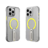 SkinArma Helix MagSafe Case With 360 Rotating Stand for iPhone 16 Pro - Clear