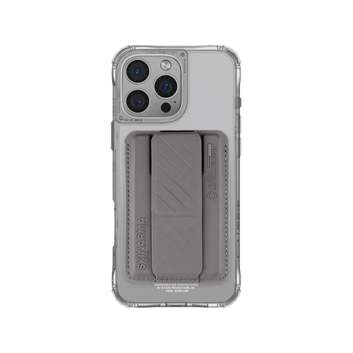 SkinArma Bundle Saido Kado Mag-Charge card Holder + Saido Magsafe case for iPhone 16 Pro - Titanium