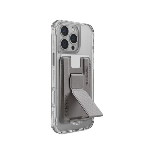 SkinArma Bundle Saido Kado Mag-Charge card Holder + Saido Magsafe case for iPhone 16 Pro - Titanium