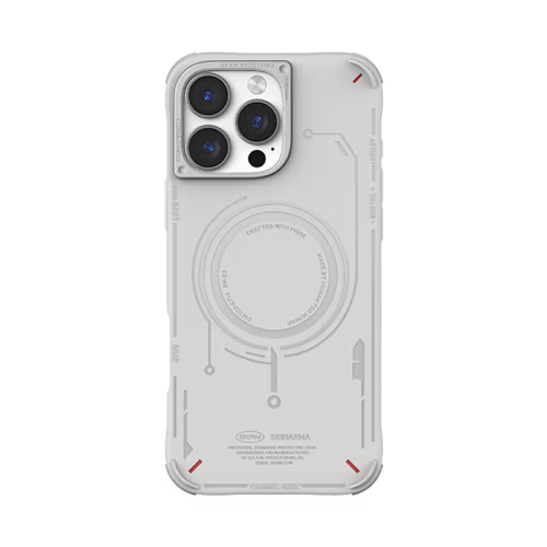SkinArma Mecha MagSafe Case for iPhone 16 Pro - Light Grey